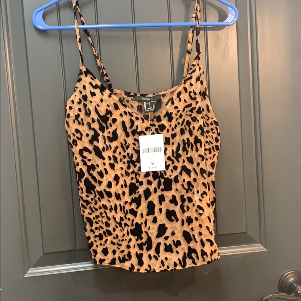 Cheetah print tank top